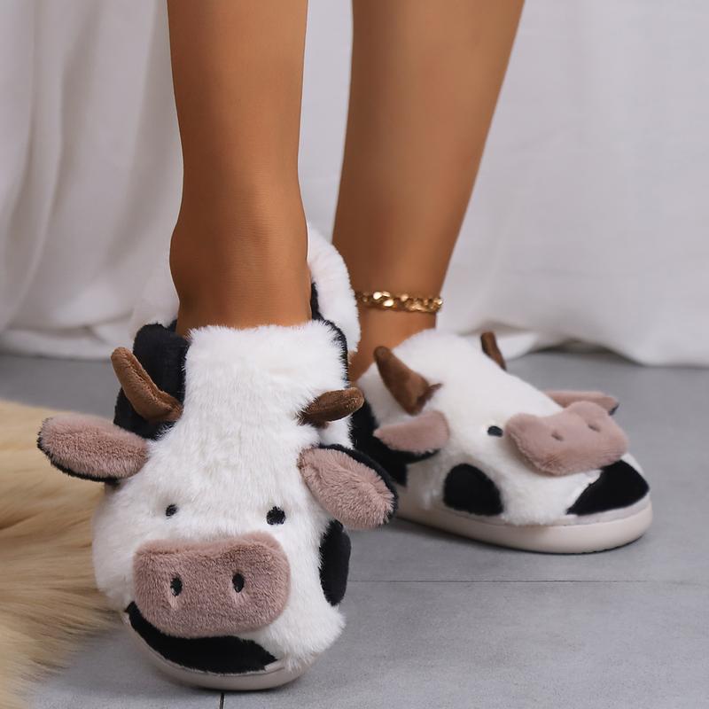 Cozy Cartoon Cow Cotton Slippers - Soft, Warm, and Comfortable Home Footwear for Ultimate Relaxation Walking Shoes Women Walking Shoes Women