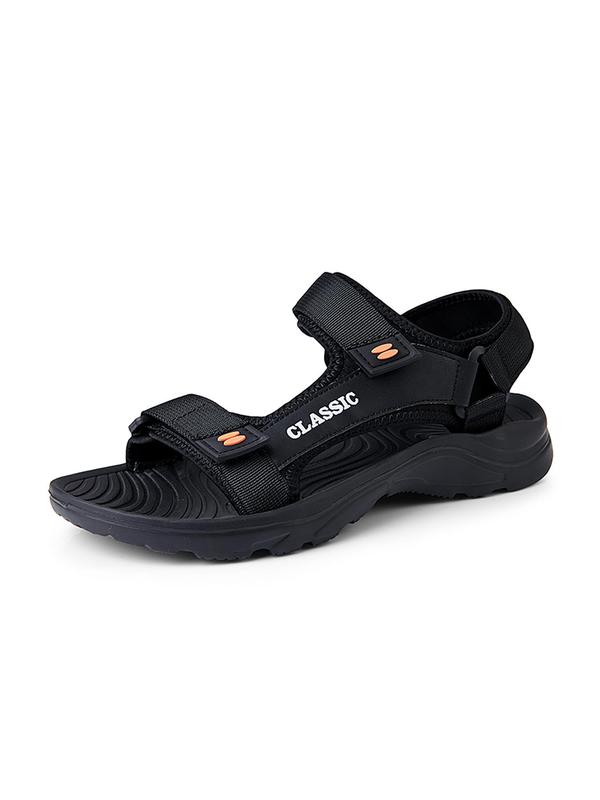 Men's Casual Plain Color Velcro Sport Sandals, Minimalist Outdoor Beach Sandals, Summer Casual Comfortable Sandals for Men for Daily Life