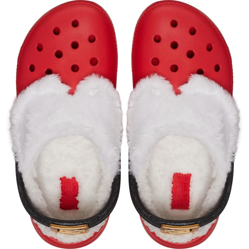 Crocs Unisex Adult Santa Classic Lined Clogs, Lightweight Comfortable Fuzzy Slippers