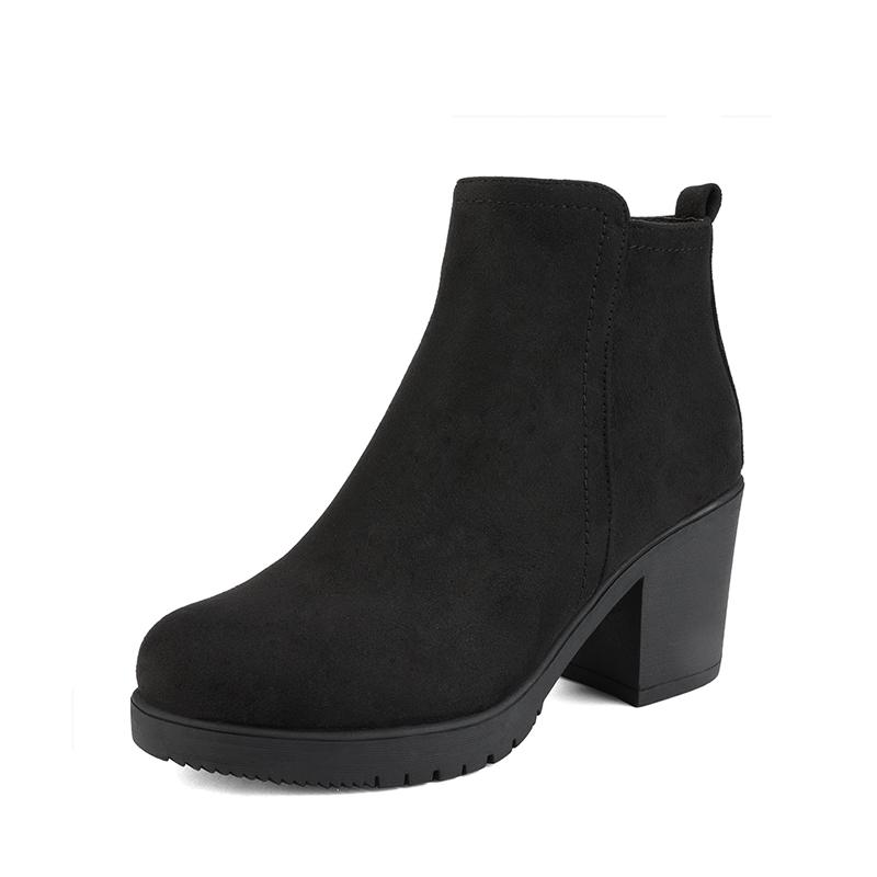 Dream Pairs Women's Low Heel Chunky Ankle Boots