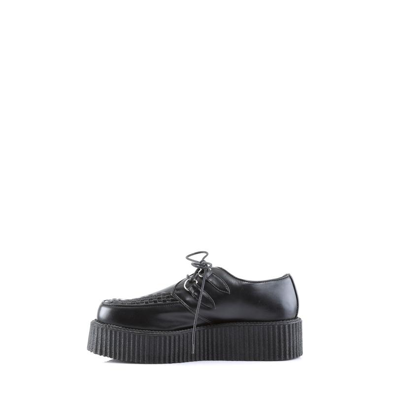 Demonia Men's V-CREEPER-502 Black Vegan Leather Creepers