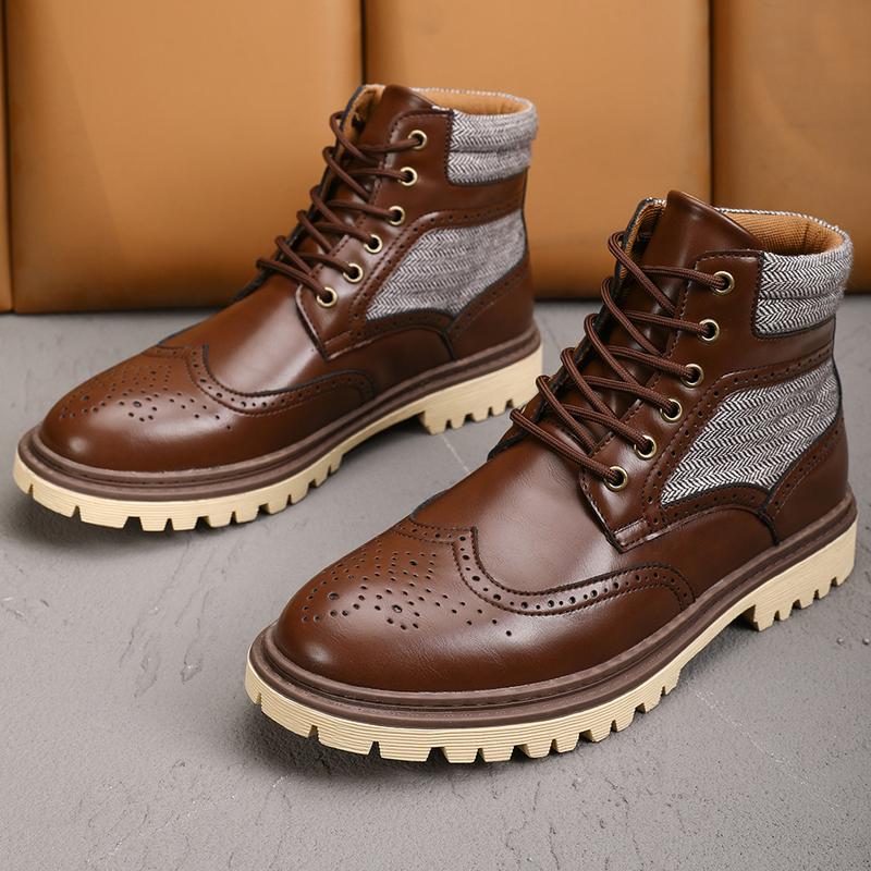 Men's Fashion Comfortable Boots Outdoor Lace Up Hiking Boots