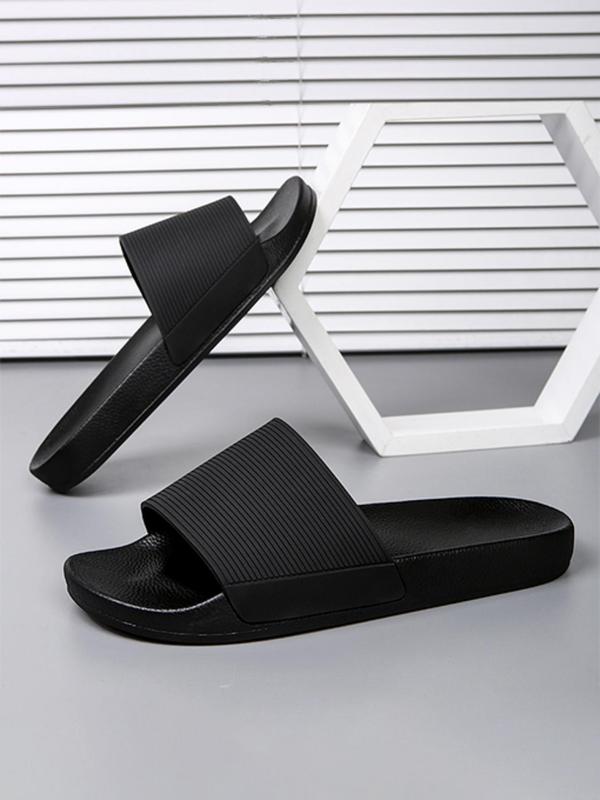 Men's Casual Colorblock Slides, 1 Pair Soft Comfortable Home Slippers, Non-slip Sports Soft Bottom Wear-resistant Beach Sandals