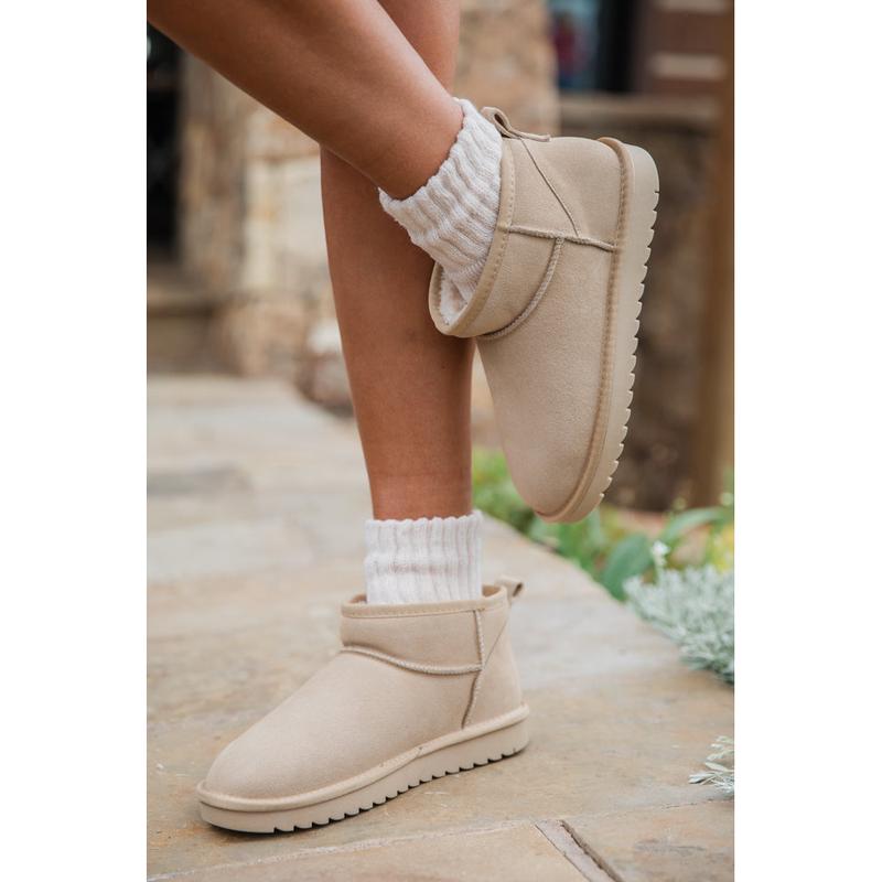 Georgia Light Beige Mini Boot