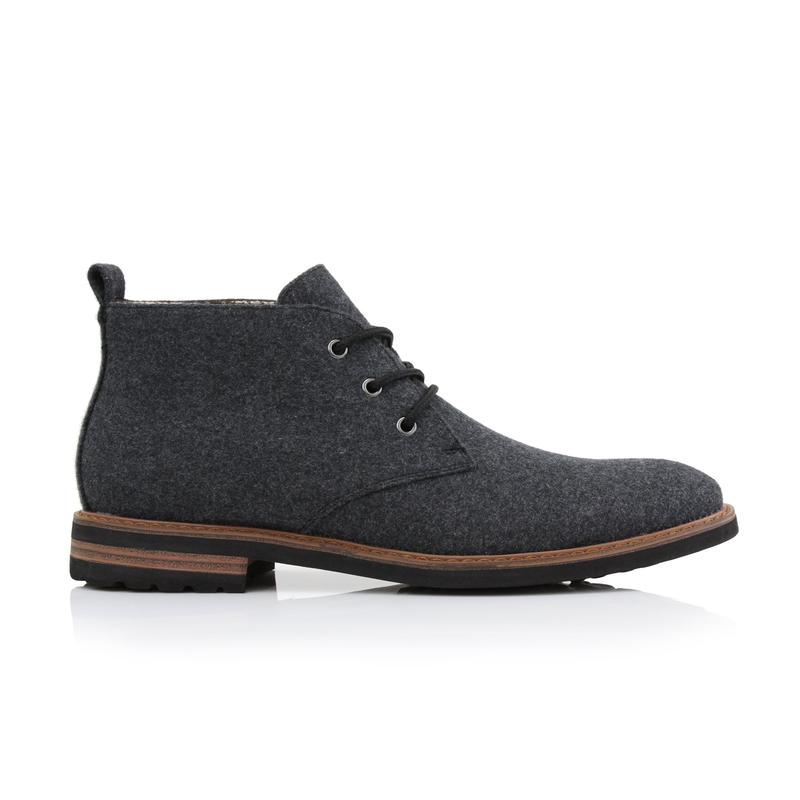 Ferro Aldo Pablo classic chukka boots with wool, in Charcoal, Men's Size 6.5 - 13