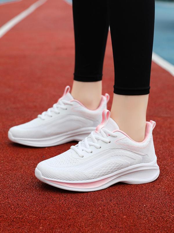 Women's Fashionable Lace Up Low Top Sneakers, Casual Comfortable Sports Running Shoes for Daily Wear, Female All-match Round Toe Shoes for Daily Wear