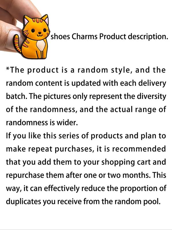 Random Mixed Color Cartoon Animal Shoe Charms, 20pcs set Cute Shoes Decoration for Kids, Shoes Decorations for Vented Clog