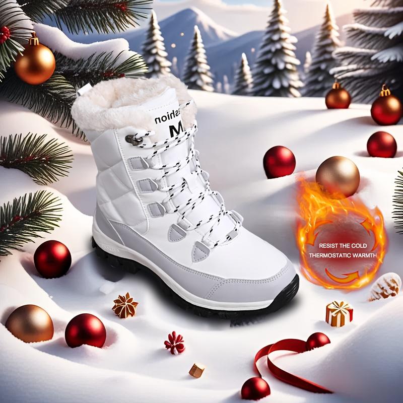 Winter Warmth Snow Boots - Fur Lined, Waterproof, Lightweight, Anti-Slip, Calf High, Ankle Boots for Ladies with Warm Insulation and Grip Soles for Outdoor Walking Footwear Women Footwear Women Footwear Women Shoe Girl