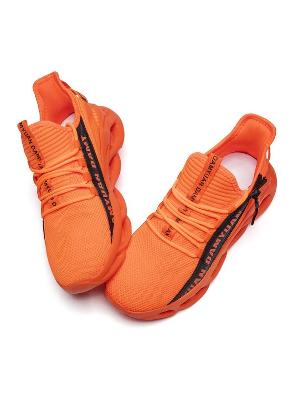 Men's Fashionable Letter Print Lace Up Low Top Sneakers, Designer Shoes, Casual Comfortable  Sports Shoes, Breathable Sports Running Shoes, Male All-match Round Toe Shoes for Daily Wear