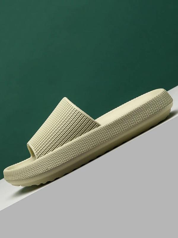 Unisex Simple Style Plain Color Slides, Casual Soft Comfortable Home Slippers, Non-slip Slippers for Indoor & Outdoor Wear