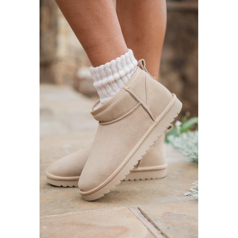 Georgia Light Beige Mini Boot