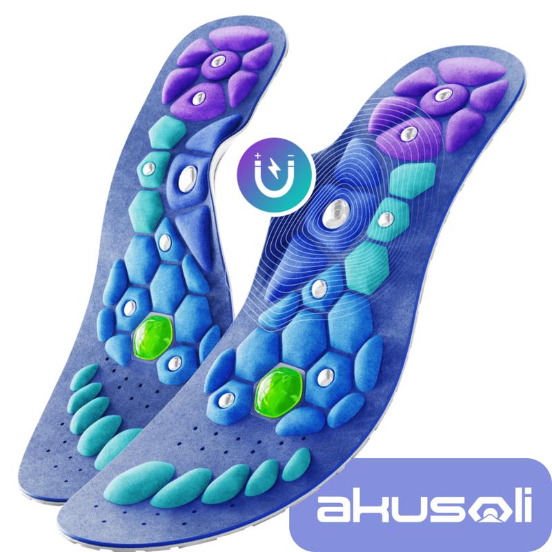 Akusoli | Shock Absorbing Insoles for All Day | Comfort Arch Support | Premium Materials | Fits for All Shoes