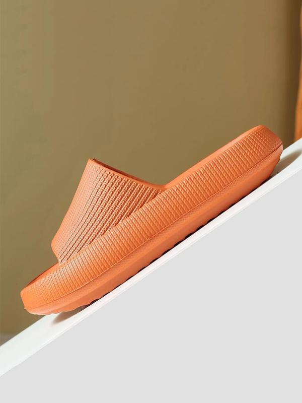 Unisex Simple Style Plain Color Slides, Casual Soft Comfortable Home Slippers, Non-slip Slippers for Indoor & Outdoor Wear