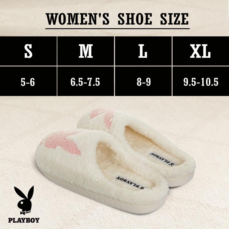 Playboy Womens Slippers Gifts for Women Extra Cozy Fuzzy House Slippers Slip On