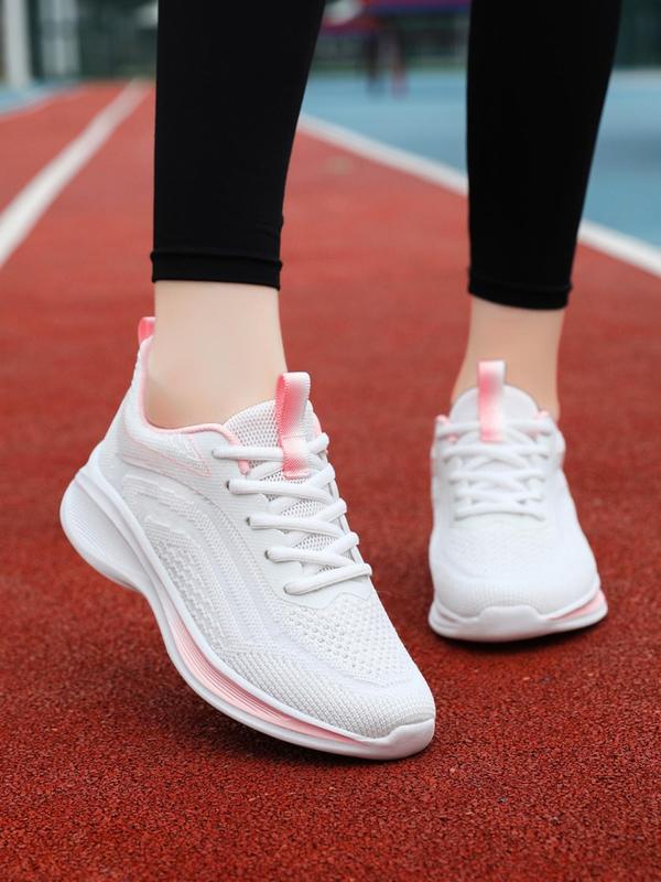 Women's Fashionable Lace Up Low Top Sneakers, Casual Comfortable Sports Running Shoes for Daily Wear, Female All-match Round Toe Shoes for Daily Wear