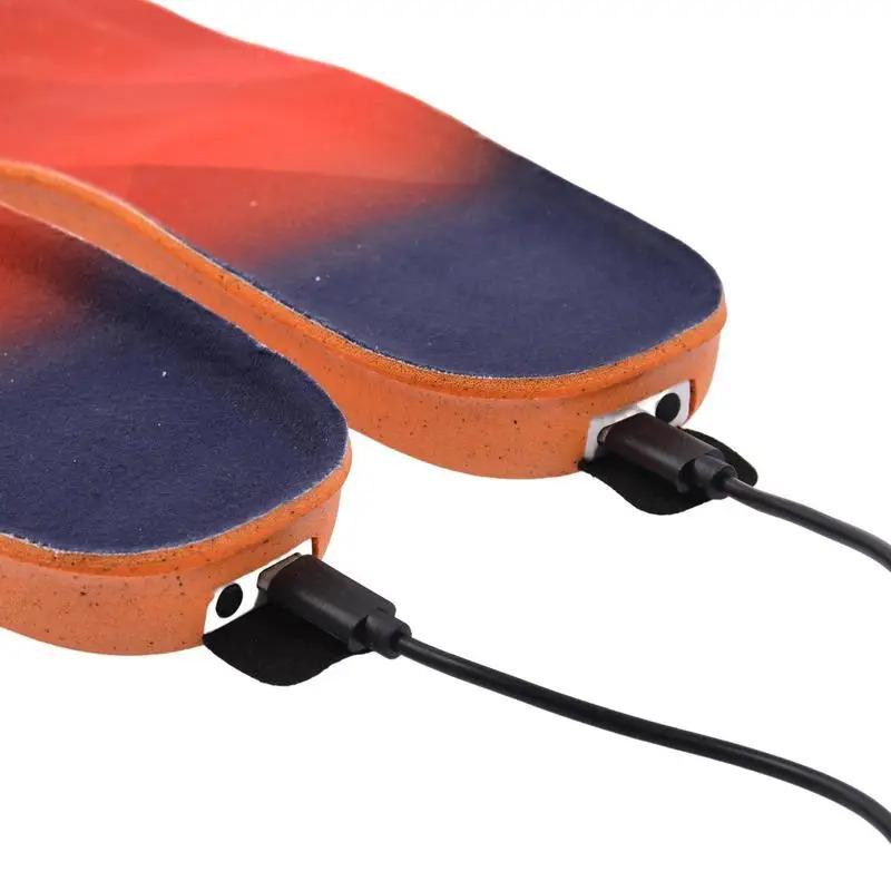 USB Rechargeable Heated Insoles for Men and Women Remote Control Foot Warmer Electric Heated Insoles for Outdoor Hunting