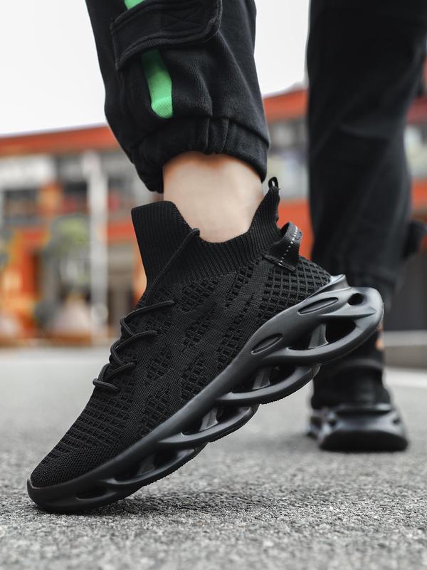 Men's Colorblock Lace Up Low Top Sneakers, Casual Sporty Breathable Comfortable Running Shoes, Male All-match Round Toe Sports Shoes for Daily Wear