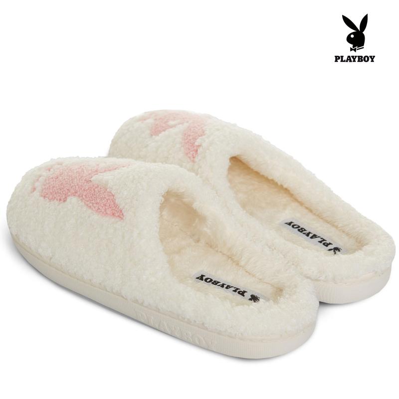 Playboy Womens Slippers Gifts for Women Extra Cozy Fuzzy House Slippers Slip On