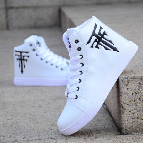 Europe and the United States high-top board shoes men's summer 2024 new fashion breathable casual shoes with soft bottom men's shoes