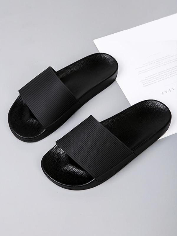 Men's Casual Colorblock Slides, 1 Pair Soft Comfortable Home Slippers, Non-slip Sports Soft Bottom Wear-resistant Beach Sandals