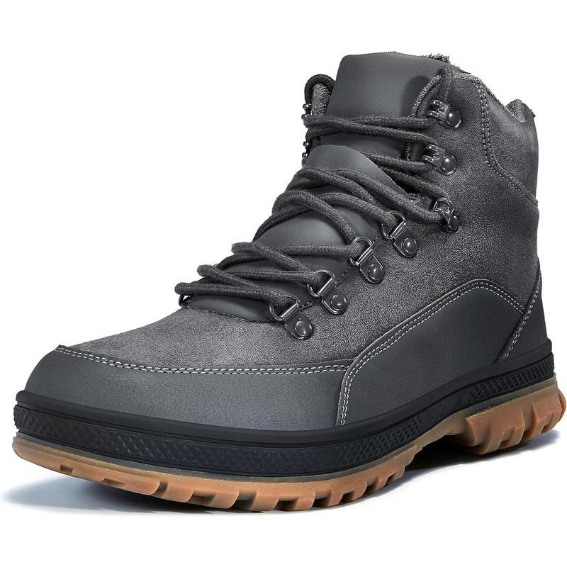 Men's Snow Boots Lightweight Waterproof Winter Boots Fur Lined Anti-slip Cold Weather Shoes