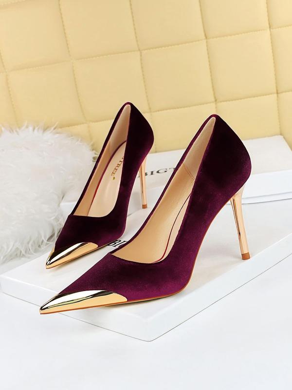 Women's Fashionable Pointed Toe Stiletto Heels, Elegant High Heel Shoes for Party, Daily Clothing Decor for Women & Girls