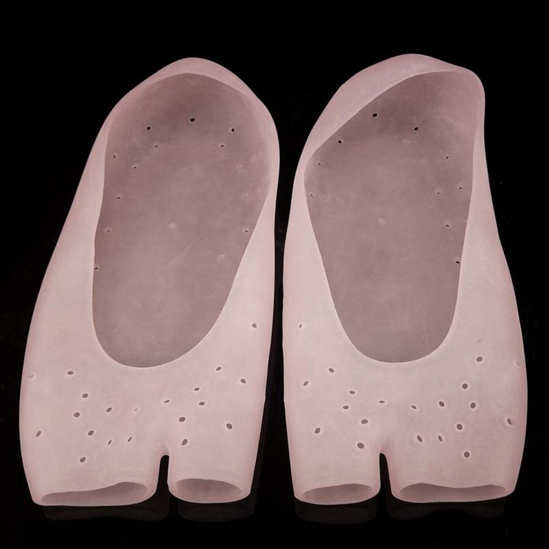 Open Toe Silicone Pedicure Tool Anti Dryness Fish Mouth Socks Heels Shoes Insole Moisturizing Gel Socks Foot Care