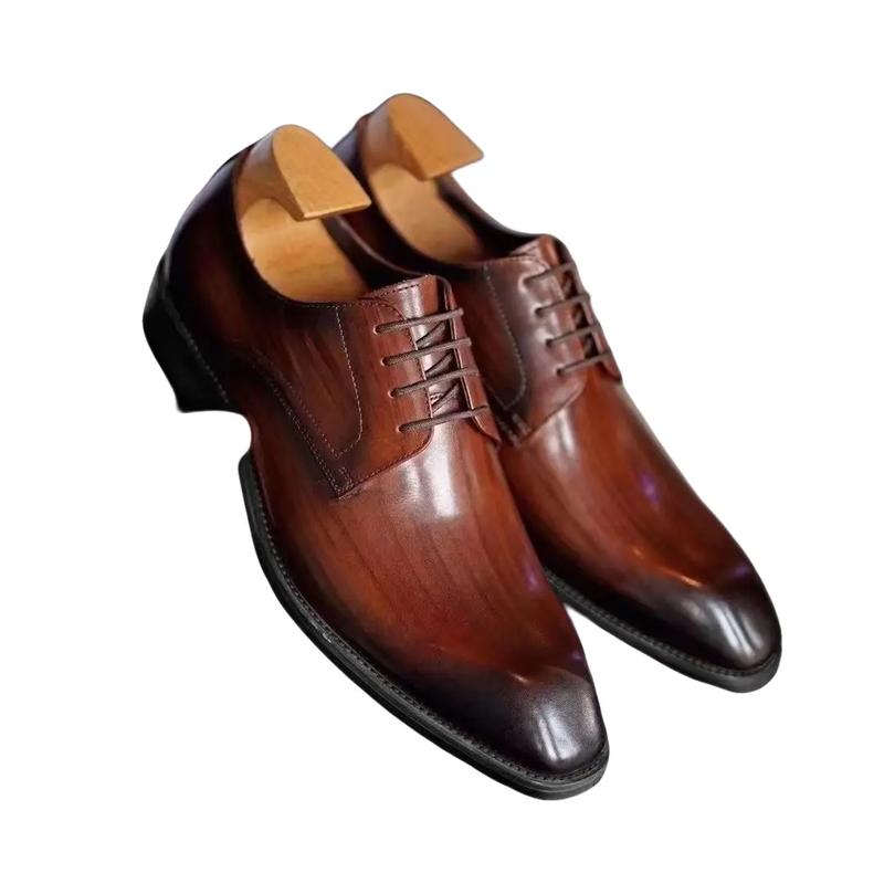 Men's Classic Oxfords Formal Dress Derbys Wedding Lace Up Leather Shoe Work Office Boy Footwear Boy Footwear