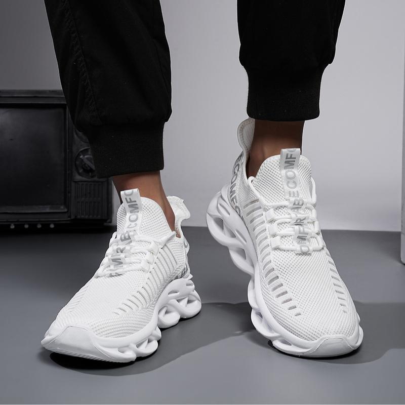 Men's Letter Design Running Shoes Casual Shoes for Men Gym Tennis Athletic Mesh Sneakers Lightweight Sports Fashion Workout Shoes