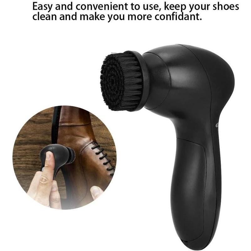 Electric Shoe Shine Kit, Handheld Electric Shoe Cleaning Brush, Replaceable Brush Head Dust Cleaner Portable Wireless Leather Cleaner Care Kit for Leather Shoes Footwear Comfort Bedroom Cover Nail Pedal Mesh