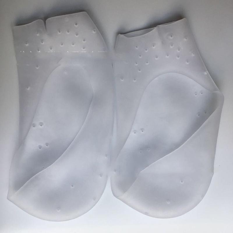 Open Toe Silicone Pedicure Tool Anti Dryness Fish Mouth Socks Heels Shoes Insole Moisturizing Gel Socks Foot Care