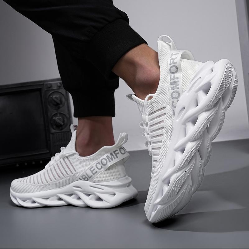 Men's Letter Design Running Shoes Casual Shoes for Men Gym Tennis Athletic Mesh Sneakers Lightweight Sports Fashion Workout Shoes