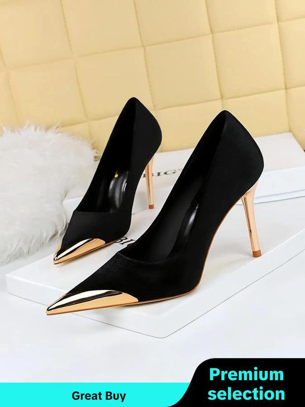 Women's Fashionable Pointed Toe Stiletto Heels, Elegant High Heel Shoes for Party, Daily Clothing Decor for Women & Girls