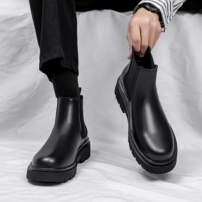 Men's Fashion Chelsea Boots, Non-Slip Eeucc Booties, Thick Bottom Outdoor Spring and Autumn