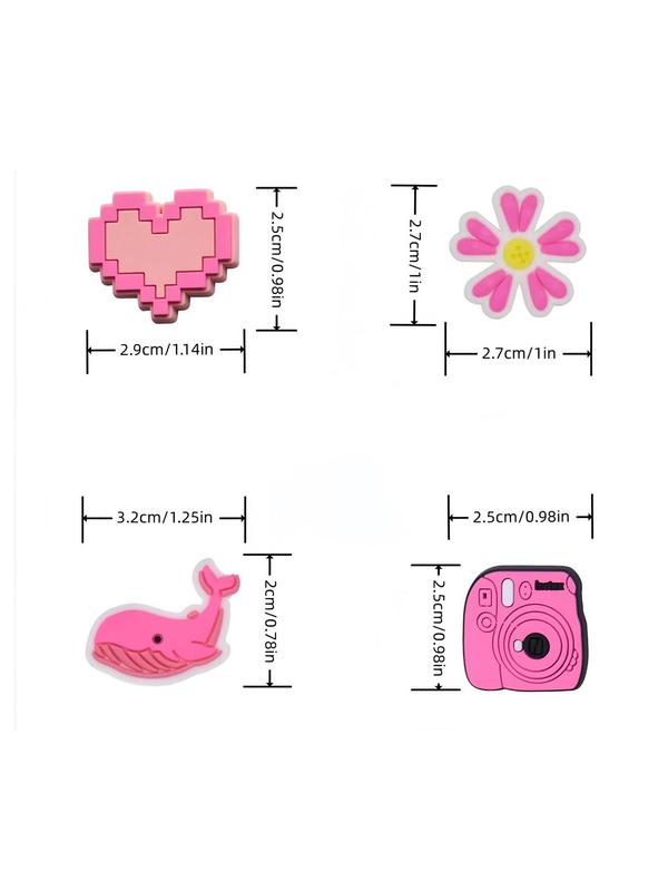 Cute Y2k Shoe Charms for Clogs, Butterfly & Heart & Letter & Animal Design Shoe Decorations, Fashionable Shoes Decoration for Women & Girls