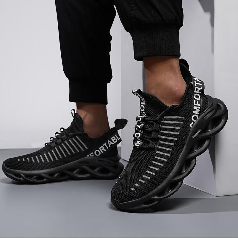 Men's Letter Design Running Shoes Casual Shoes for Men Gym Tennis Athletic Mesh Sneakers Lightweight Sports Fashion Workout Shoes