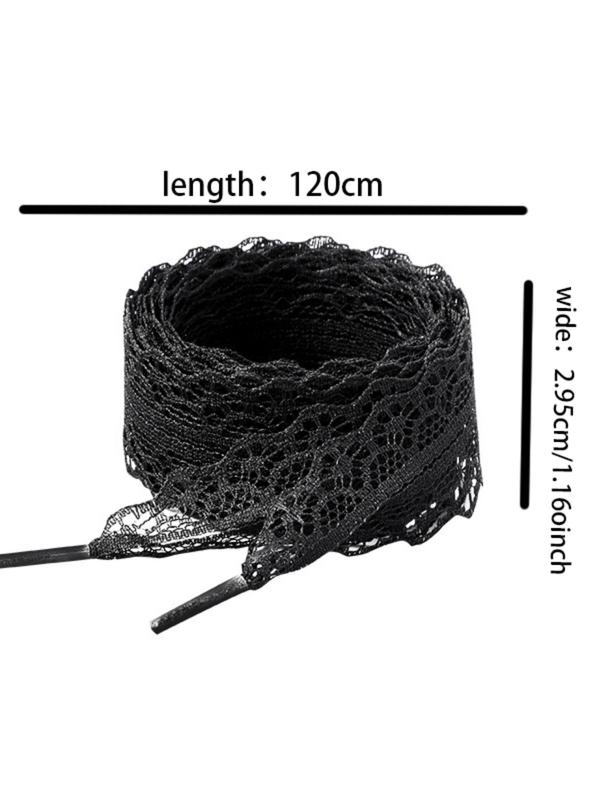 Lace Shoelaces, Contrast Lace Shoelaces, Fashionable Shoes Laces for Women's Sneakers, Shoes Accessories for Daily Use