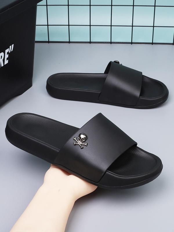 Men's Simple Plain Eva Slides, Casual Comfortable Home Walking Shoes, Soft Non-slip Footwear Slippers for Indoor Outdoor Wear