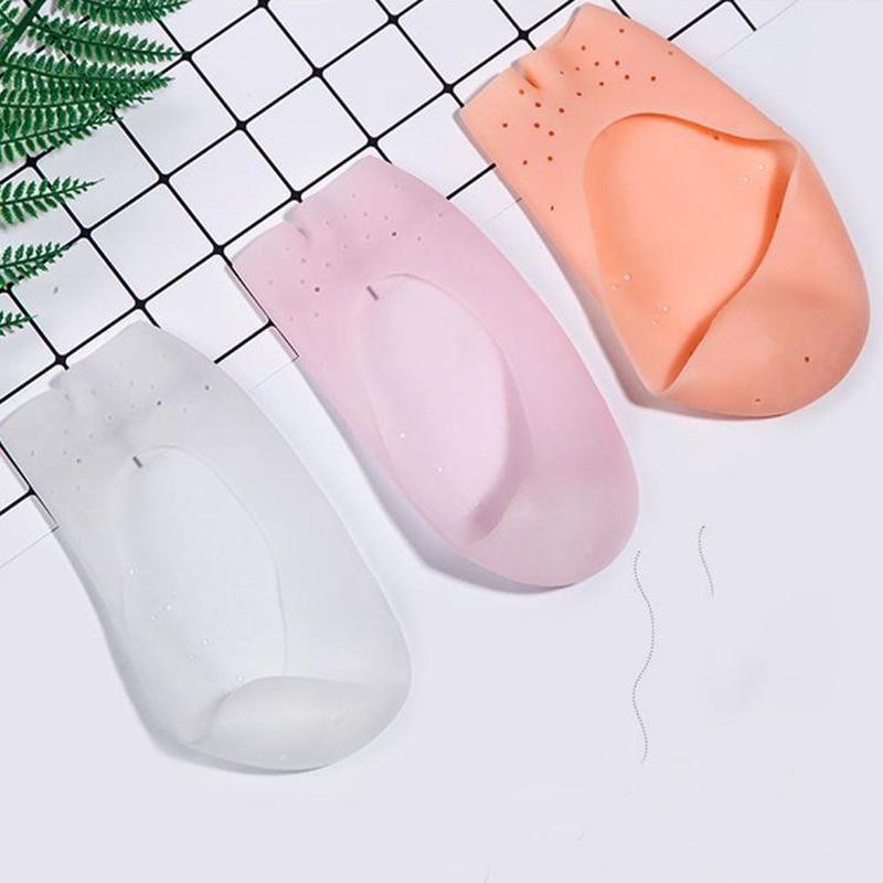 Open Toe Silicone Pedicure Tool Anti Dryness Fish Mouth Socks Heels Shoes Insole Moisturizing Gel Socks Foot Care