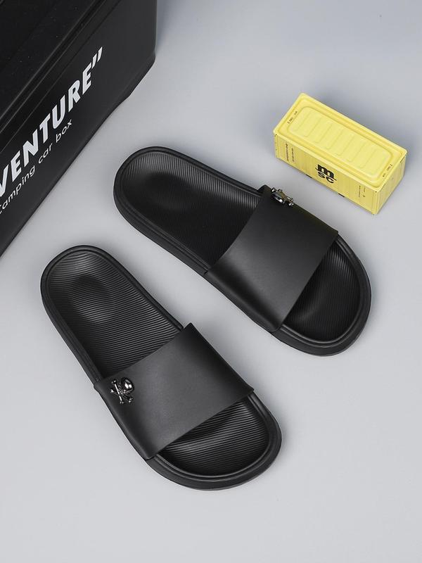 Men's Simple Plain Eva Slides, Casual Comfortable Home Walking Shoes, Soft Non-slip Footwear Slippers for Indoor Outdoor Wear