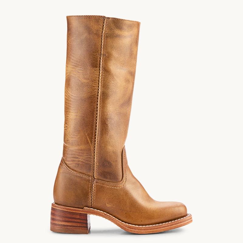 Women's Banana Knee High Boots Wide Calf Chunky Heel Western Boots Square Toe Mid Calf Boots Ladies Comfortable Riding Boots Fall Casual Moto Biker Boots Womens  Walking Shoes Women