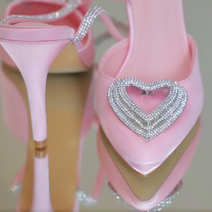 Amor Mio Heels Baby Pink