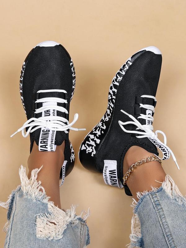 Women's Fashionable Lace Up Low Top Sneakers, 2024 Summer Casual Breathable Comfortable Sports Running Shoes, Female All-match Round Toe Shoes for Gym, Girl Walking Shoes for Athletic Footwear