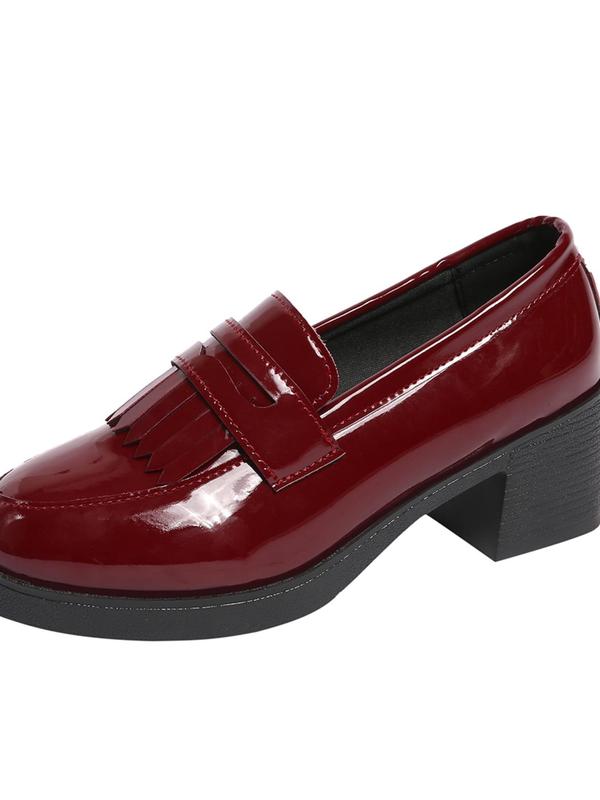 Women's Fashionable Plain Color Loafers, Casual Comfortable Thick Sole Slip on Shoes for Daily Wear, All-match Commuter Shoes for Work