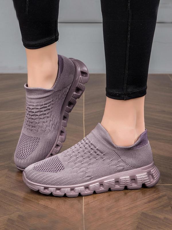 Athletic Summer Minimalist Plain Color Low Top Slip on Walking Shoes, Casual Breathable Comfortable Summer Sports Running Shoes, All-match Basic Shoes for Runner Daily Wear, Footwear, Sneakers Women 2024