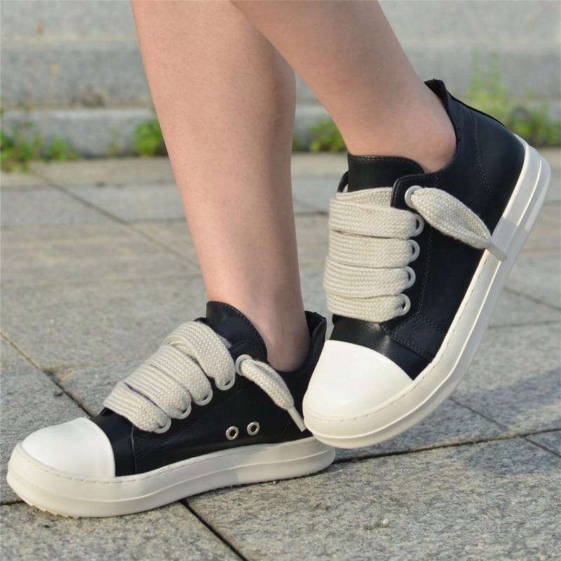 Low-Top Lace-Up Round Toe Chunky Sole Casual Athletic Sneakers Training Sports Shoes