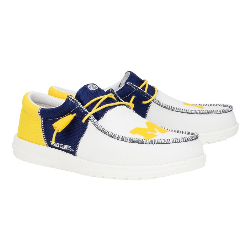 HEYDUDE Wally Tri Michigan Wolverines - Mens Comfortable Slip on Shoes