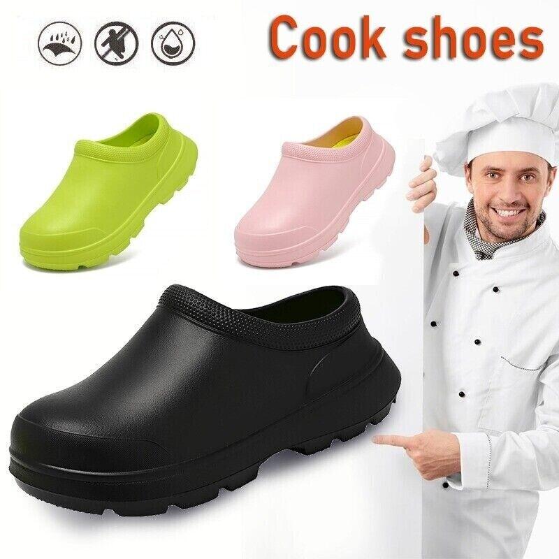 Women Men Chef Shoes Kitchen Skid Non-slip Oil-resistant Waterproof Work Shoes