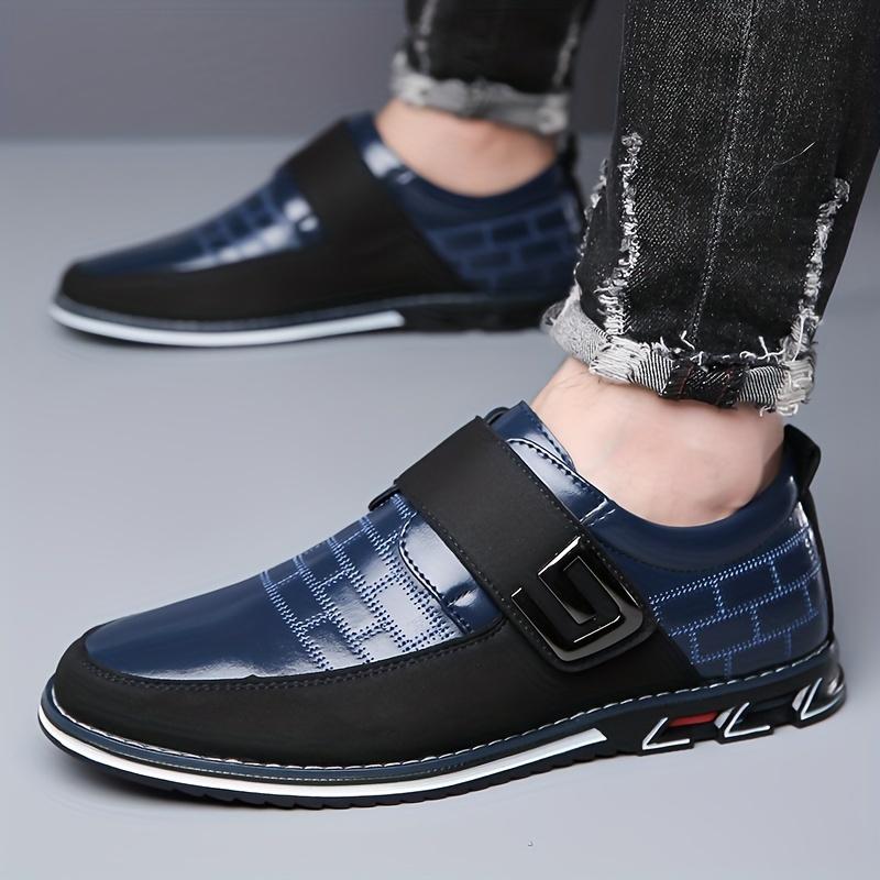 Men's Formal Dress Loafers with Hooks Buckle, Business Formal Work Shoes, Casual Walking Shoes Men's Suit Wearing Shoes