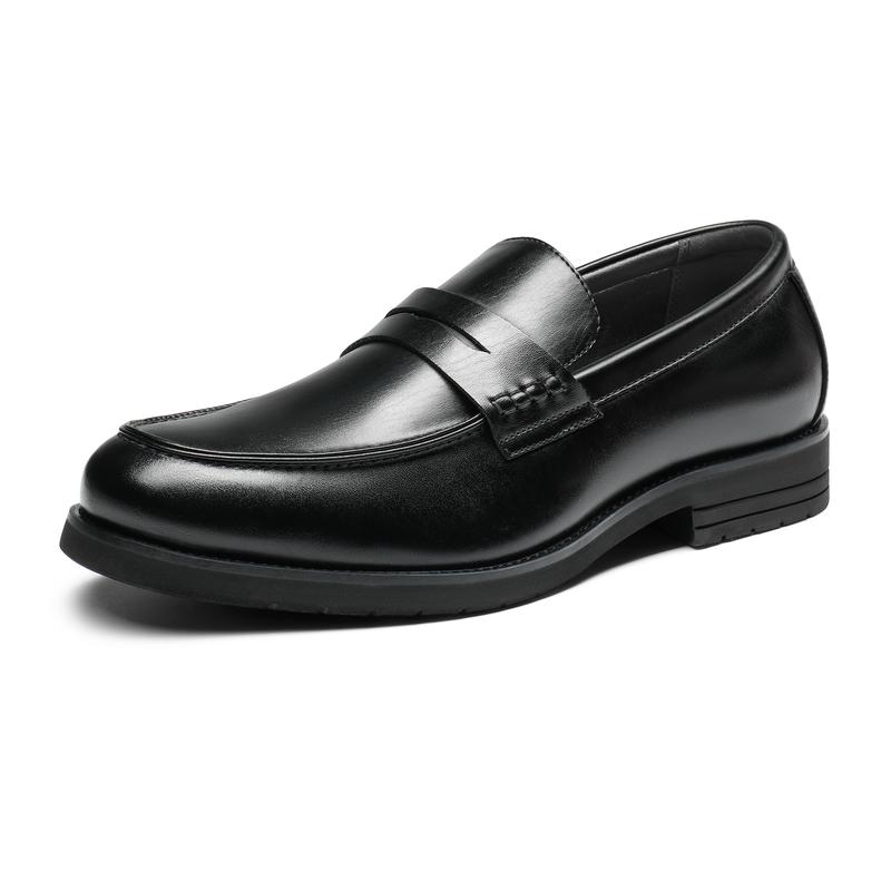 Bruno Marc Men's PU Leather Penny Loafers with Memory Foam Insole - Slip-On Walking Shoes for All Seasons